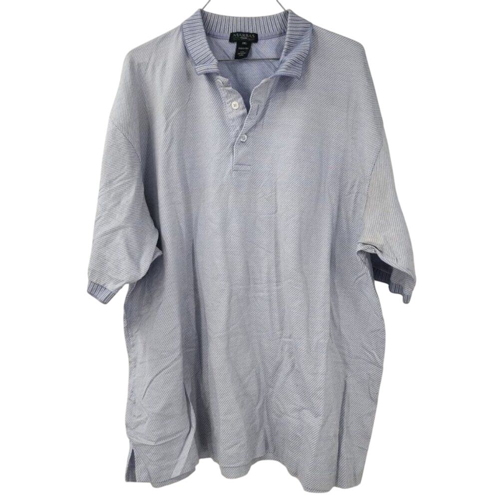 MARBAS Light Blue Golf Polo Shirt - Men's XXL - Cotton